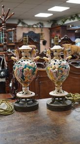 Pair of Mid-Century Italian Capodimonte Angel Table Lamps