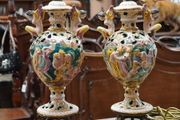 Pair of Mid-Century Italian Capodimonte Angel Table Lamps