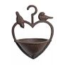 Cast Iron Loveheart Bird Feeder Garden Water Bath New Image 2