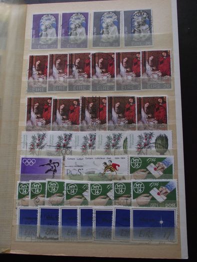 An album with Irish stamps. Reminder with duplications