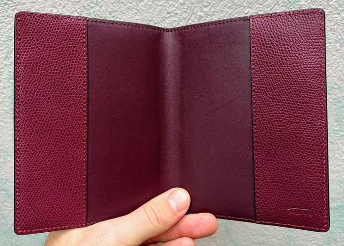 Tumi leather passport cover, burgundy