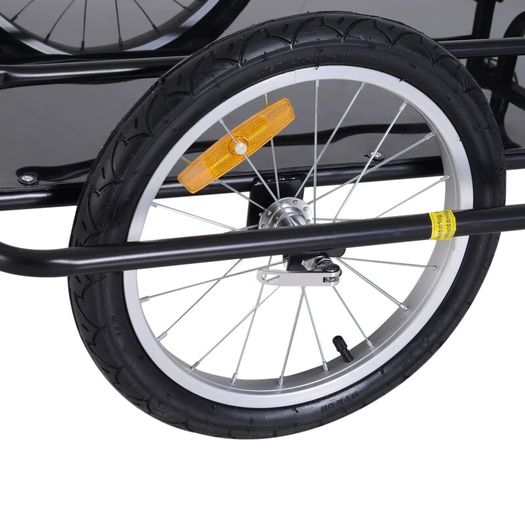 Bike Cargo Trailer Bicycle Cargo Storage Cart w/ Hitch Cycling Camping Luggage Storage Carrier Transport Steel