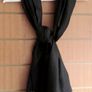 Black Trend textured Pure Block Color Scarf Shall With Tassels Ends Image 4
