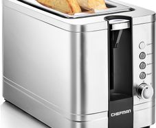 NEW SALE |  2 Slice Toaster, 7 Shade Settings, Stainless Steel, 2 Slice with Extra-Wide Slots, Thick Bread and Bagel Toaster, Reheat, Defrost, Cancel, Lift Lever
