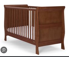 Nursery furniture: 3 piece set- Mia Cotbed, wardrobe and chest of drawers + Clevamama mattress