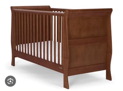 Nursery furniture: 3 piece set- Mia Cotbed, wardrobe and chest of drawers + Clevamama mattress