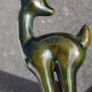 Vintage 1960s McMaster Craft Green Pottery Deer Image 2