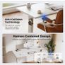 Electric Standing Desk, 2 Memory Buttons, 120x60cm Height Adjustable Desk for smart Pannel, 72-116cm, Sit Stand Desk with 2 Hooks, Home Office Desk, 2 pcs Desktops, White Image 2