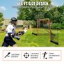 Hockey and Lacrosse Goal Backstop with Extended Coverage, 12' x 9' Lacrosse Net, Complete Accessories Training Net, Quick Easy Setup Backyard Lacrosse Equipment, Perfect for Youth Adult Training Image 4