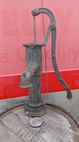 old whiskey barrel pump