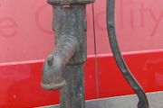old whiskey barrel pump