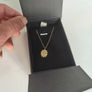 Necklace Pendent Silver Moon Timeless Elegance in Every Detail (Engravable Back) Image 4