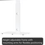 TV Floor Stand for 30-70 Inch LED LCD OLED Flat Curved TVs, Height Adjustable Tall Swivel Standing TV Stand, Universal Freestanding Floor Standing TV Stand Base up to 40kg, Max VESA 600x400mm Image 3