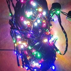 20 m christmas lights colourful plus white flash