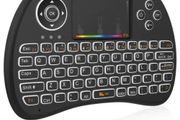 Mini Keyboard Touch Wireless Keyboard Touch Pad Smart TV Remote Control Ergonomic Keyboard USB Interface Silent Wireless Mouse and Keyboard Set (Color : Black)