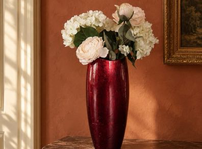 Elegant decorative vase with artificial flowers