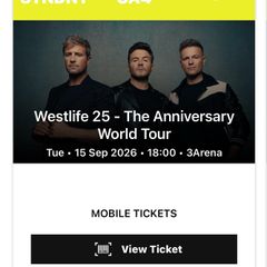 4 Westlife tickets