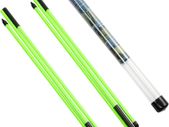 Valley Golf Alignment Sticks - 2 Pack Collapsible Golf Practice Rods for Aiming, Putting, Full Swing Trainer, Posture Corrector with Clear Tube Case, Portable Golf Training Equipment