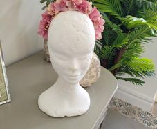 Brand new dusky pink floral crown headpiece fascinator headband crown