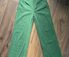 Green Corduroy Wide Leg Flare Pants XS - New
