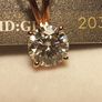 18kt Vermeil Hard Gold Plated Sterling Silver 3.5 carat Moissanite Solitaire Pendant and Chain Image 7