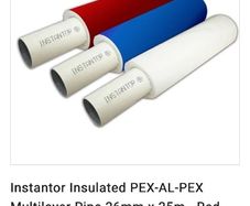2 x 25m Multilayer insulated water pipe white 26mm