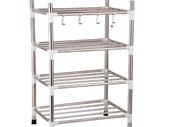 kitchen storage and organization Stainless steel dish drainer Multi-layer Kitchen shelf Pan organizer Floor-standing Rack