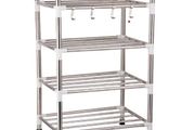 kitchen storage and organization Stainless steel dish drainer Multi-layer Kitchen shelf Pan organizer Floor-standing Rack
