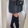 OFFICE black suede Over the Knee (OTK) high boots Sz 7 (Fit 7-8UK) - Rrp 150 (New) Image 2