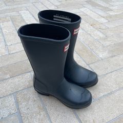dark blue hunter wellington boots