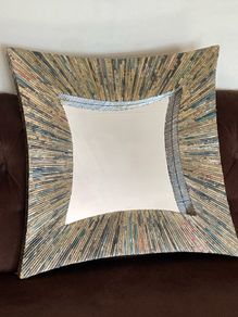 Discontinued Large Cohen Mirror Habitat Recycled Magazine Mirror