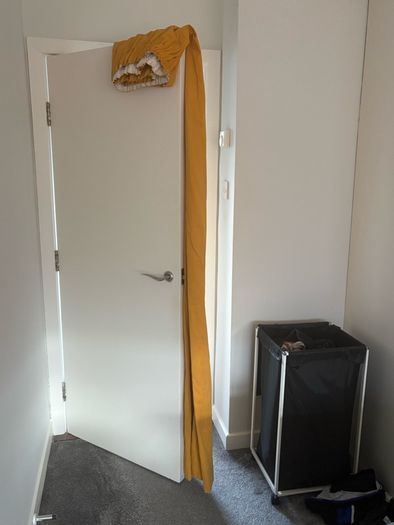 Mustard yellow curtain