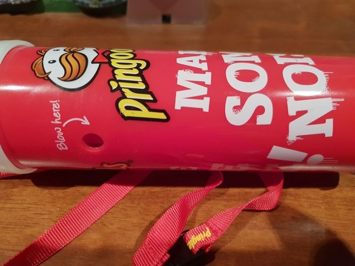 pringles blow horn toy