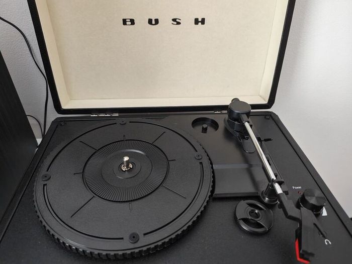 Record Player and Vinyl Holder