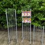 Large Silver Shop Display Stands - Grid Wall Style - Multiple Uses - With 20 Free Hooks! Image 2
