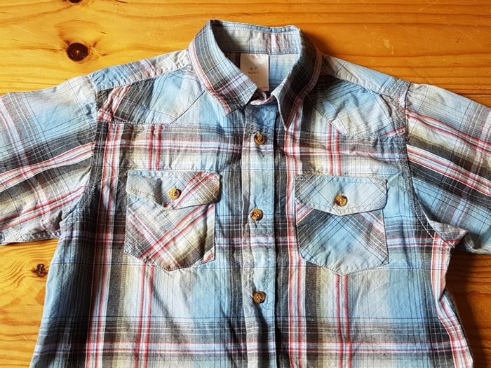 Blue Check Shirt Age 6