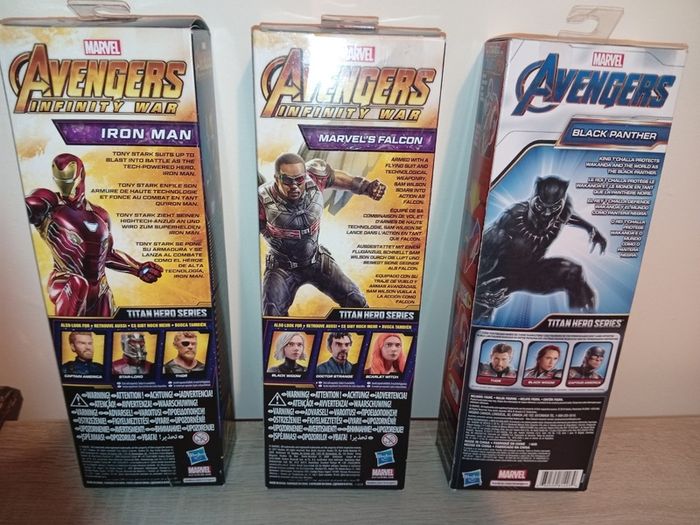 Marvel Avengers Titan Hero Series Falcon Black Panther Iron Man -all New
