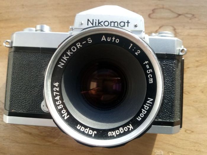 Vintage Nikon Nikomat FT Film Camera + Nikkor S Lens