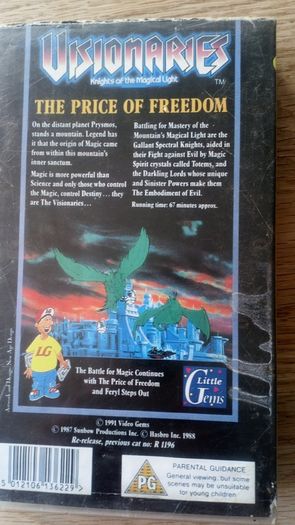 VHS Visionaries Knights of The Magical Light The Price of Freedom