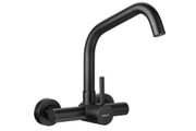 Ibergrif Wall Mounted Kitchen Tap Single Lever Mixer Tap 360 dagree Rotation