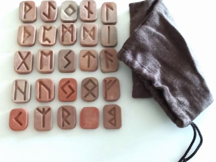 Runes (hand made) clay set. Perfect Christmas gift.
