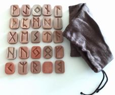 Runes (hand made) clay set. Perfect Christmas gift.