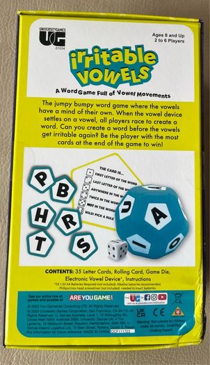 Irritable Vowels Board Game