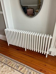24 Section 3 Column Steel Column Radiator - White
