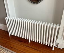 24 Section 3 Column Steel Column Radiator - White