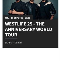 4x Standing- Opening Night Westlife Tickets 10.09.26