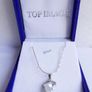 Top Image `18KGP gold plated, crystal pendant necklace Image 2