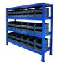 Long Span Racking Blue Starter Unit - 600kg per Shelf for Garages / Sheds, Residential, Commercial, and Office - 2000h x 2000w x 600d Image 6