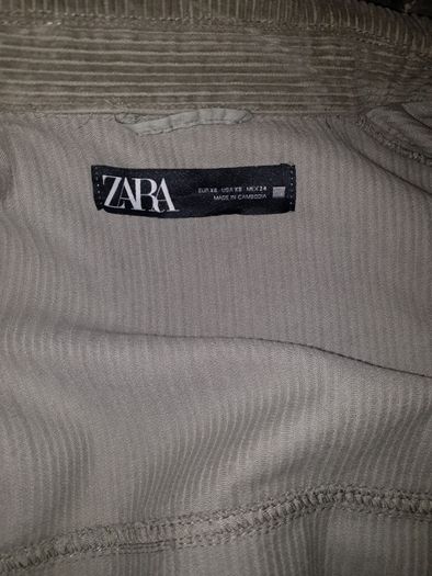 Zara sage green corduroy shacket xs