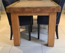 dining table with glass cover